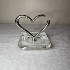 Pandora Unforgettable Moments Crystal Silver-tone Open Heart Jewelry Ring Holder