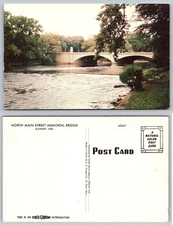 North Main Street Memorial Bridge Elkhart Ind Postcard