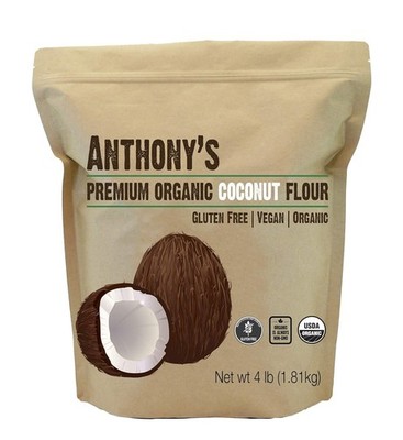 Organic Coconut Flour, 4 lb, Batch Tested Gluten Free, Non GMO, , Keto Friendly