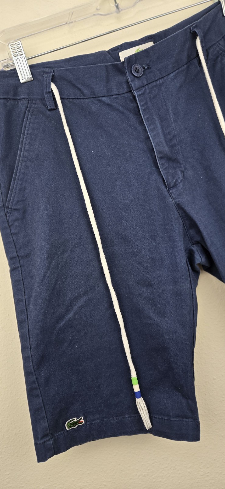 Lacoste Style Collection - Mens Shorts - Sz 32 Navy - 100% Cotton - Casual thumbnail 2