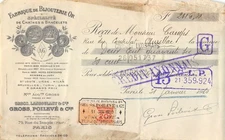 1920 FABRIQUE DE BIJOUTERIE OR GROSS POILEVE IN PARIS - M. CAMPS AURILLAC