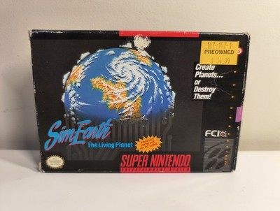 SimEarth: The Living Planet SNES With Box No Manual Super Nintendo Retro VTG