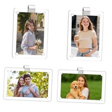 4 Pcs Car Picture Holder,Acrylic Magnetic Personalized Photo 4 PCS
