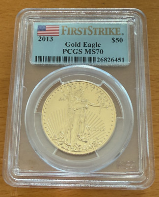 US 2013 Gold 1 oz $50 PCGS MS70 Gold Eagle | eBay