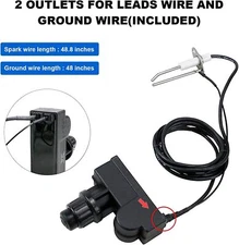 Gas BBQ Grill Fire Pit Pulse Ignition 1 Outlet Igniter with Electrode Spark Plug