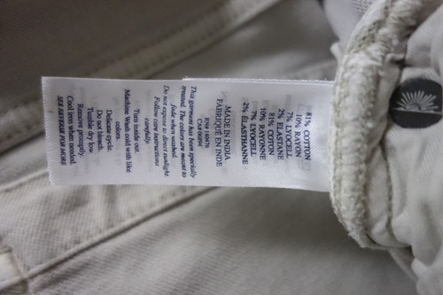 Pantalone Faherty Uomo 38 Beige Chino Dritto Elasticizzato Terry 5 Tasche Cotone - Foto 3 di 8