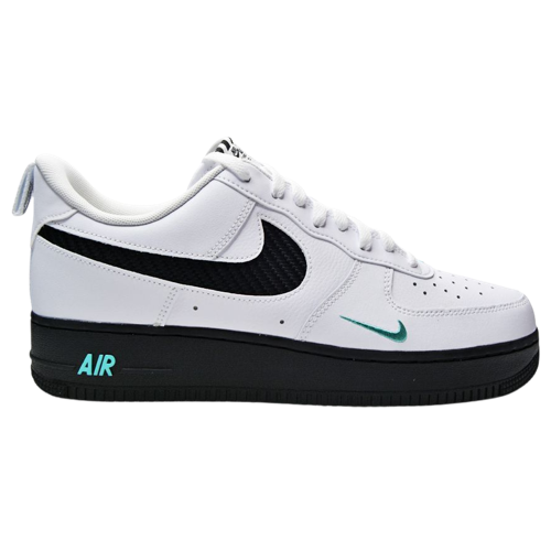 teal and white air force ones