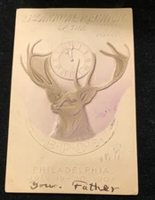 PHILADELPHIA, Pennsylvania, 1907; 21st Annual Reunion of the B.P.O.E., Elk Horns