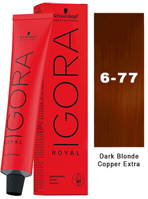  Schwarzkopf Igora Royal, 6-77 Dark Blonde Copper Extra, 60ml :  Beauty & Personal Care