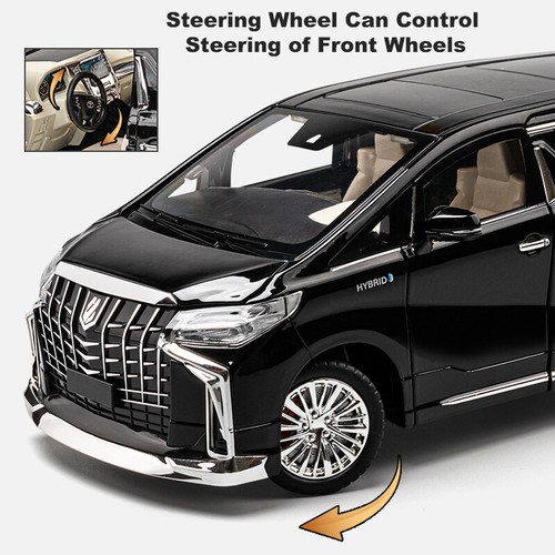1/18 Toyota Alphard Diecast Model Car Toy Collectible Sound Light Kids Gifts Toy - Picture 9 of 14