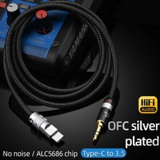 HIFI Usb Type C To 3.5mm Aux Audio Cable Headset Speaker Headphone Jack Adapter