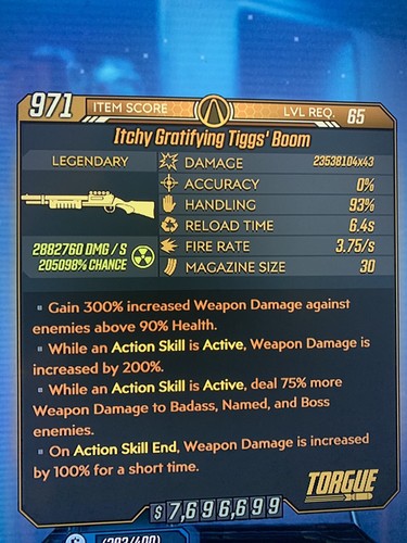 Explosive MODDED Tigg’s Boom DELETE THE SCENE Any Element Borderlands 3 Xbox One - Picture 6 of 7