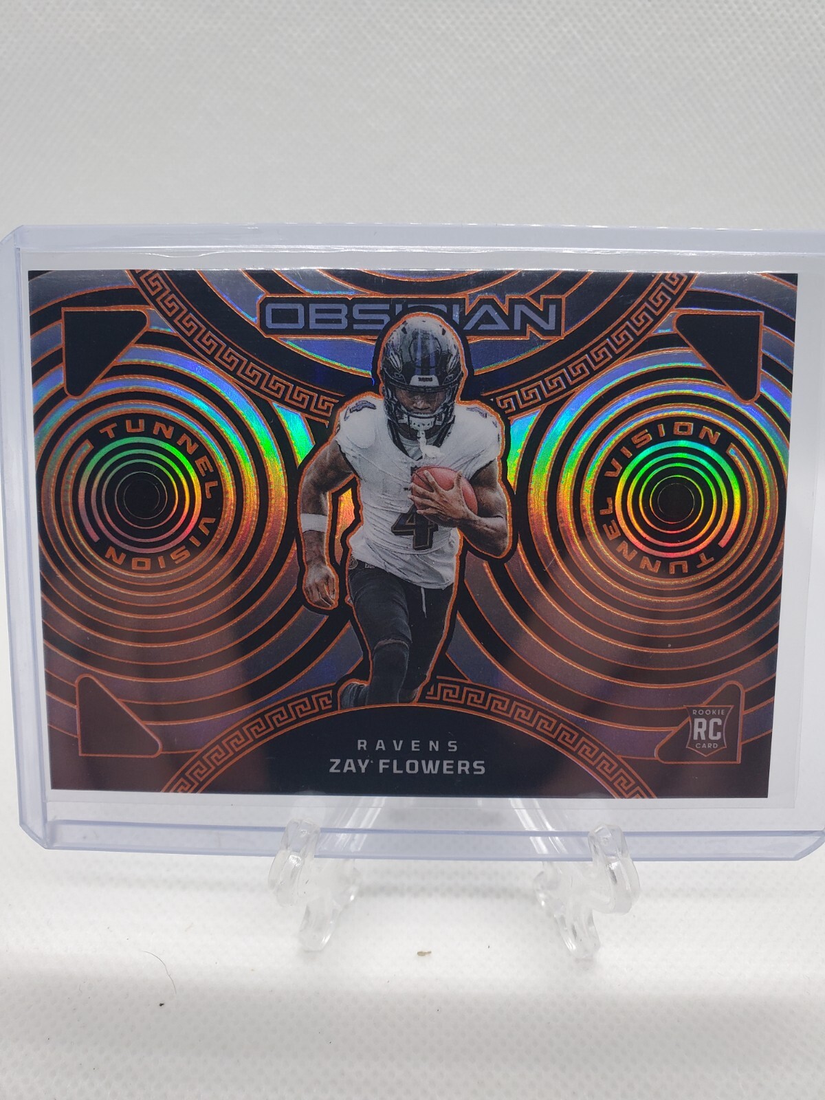 2023 Panini Obsidian - Tunnel Vision Orange Electric Etch #10 Zay Flowers 65/65