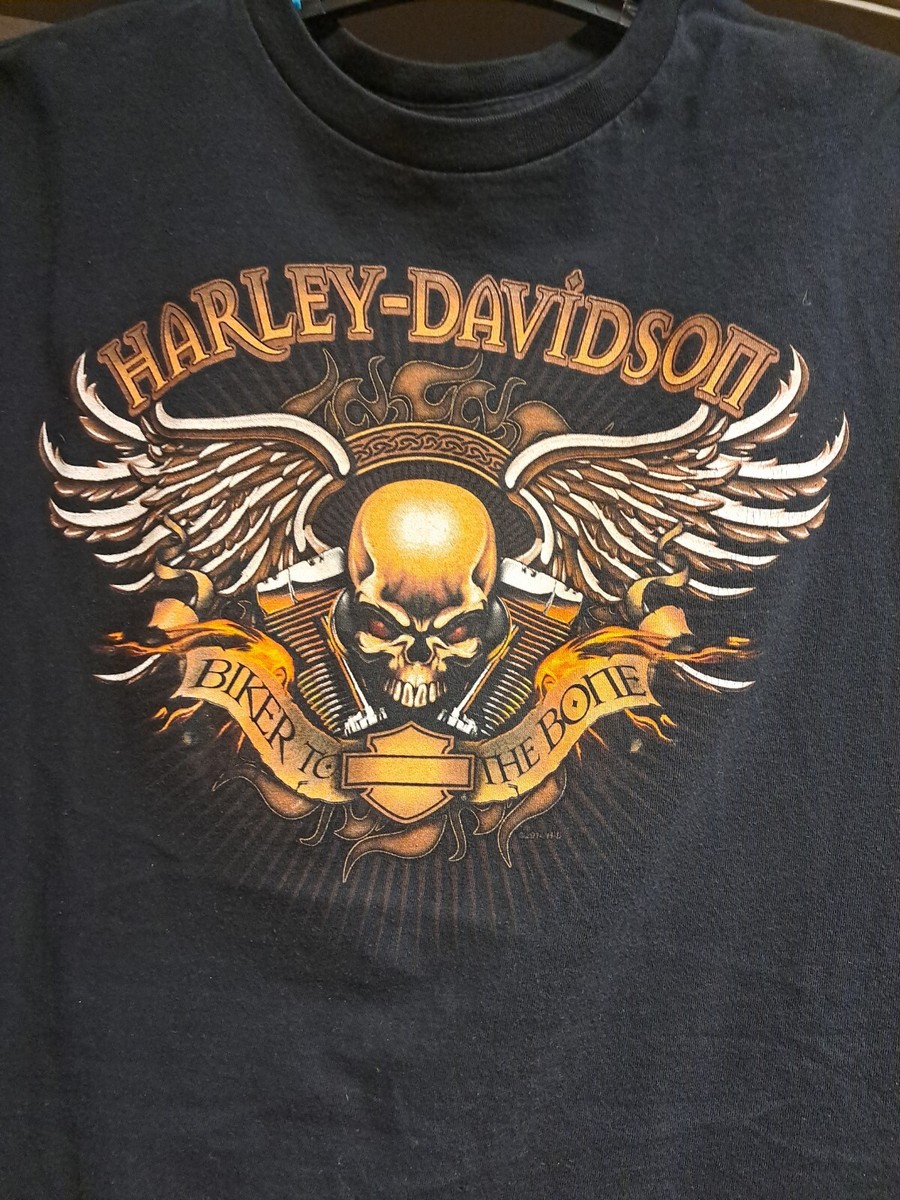 HARLEY DAVIDSON 骨 スカル ボーン　tシャツ St Charles Missouri Harley Davidson Dealer T Shirt . | eBay