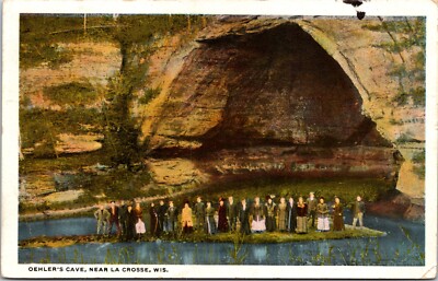 Oehler's Cave Near La Crosse Wisconsin 1922 Postcard B86