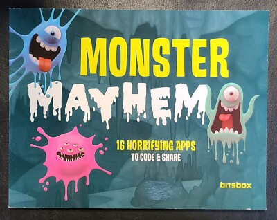 Bitsbox Monster Mayhem Coding Book 16 Apps to Code & Share Advanced Data Structu