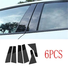 Gloss Black Sticker Window B-C Pillar Post Trim For Cadillac XT5 2016-2020 1Set