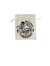 Dice Bag, draw string, gaming, poker, snarky, skeleton, DND, MTG, small bag