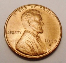 1950 S Lincoln Wheat Cent Penny Ave Circulated Free Shipping