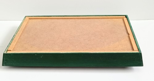 🔥Vintage Hand Made And Painted Wooden Serving Dish Try Green 31/23/4 Cm - Picture 8 of 9