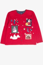 Vintage Red Ugly Christmas Cardigan 61917