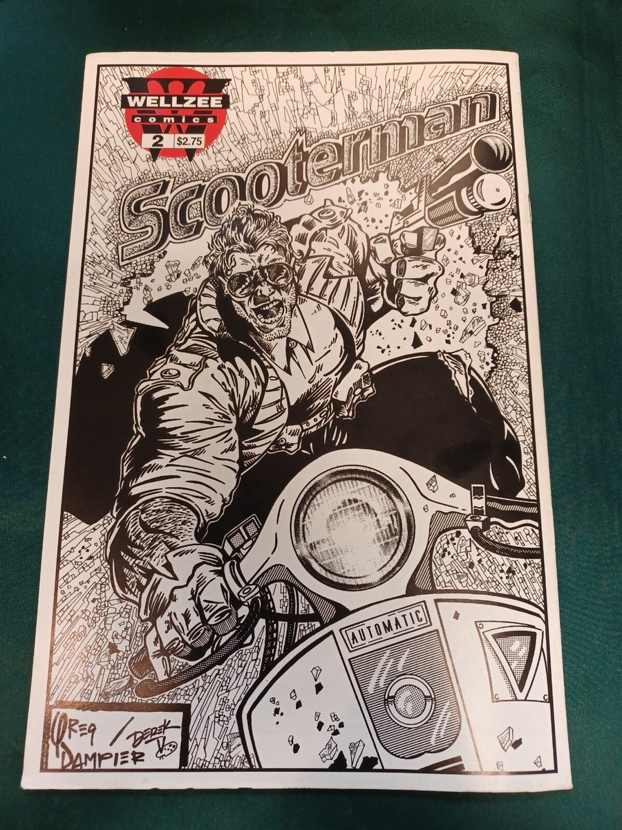 Wellzee Comics Scooterman #1 First Issue creator April 1996 | eBay