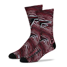 Zubaz By For Bare Feet NFL Adults Unisex Atlanta Falcons Zubified Dress Socks