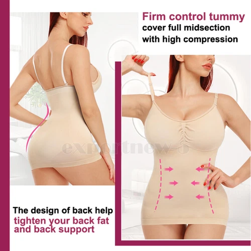 Lady Cami Tummy Firm Control Body Shaper Slimming Waist Shapewear Seamless Vest - Picture 16 of 41