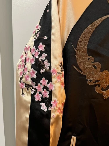 Herren Sukajan Wende Souvenir Jacke japanisches Muster Stickerei Kirin Sakura - Bild 42 von 47