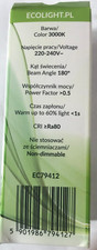 Ecolight 6W E27 ES 3000K 470lm Candle Light Bulb EC79412 - (M193)