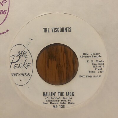 THE VISCOUNTS - BALLIN' THE JACK /NIGHT FOR LOVE, MR. PEEKE MP 125
