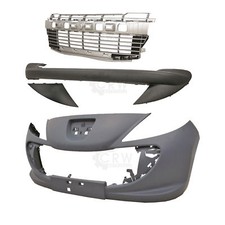 Set Stoßstange vorne grundiert+Zubehör für Peugeot 206+ Plus Bj. 09->>