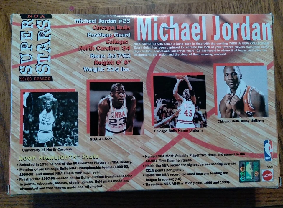 New Mattel Michael Jordan Then And Now Collection Figures 1999 NBA Chicago Bulls - Image 4 of 4