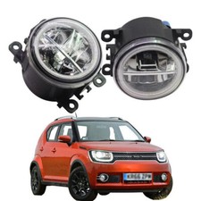 LED Fog Light + Angel Eye Rings Daytime Running Lights DRL Fit For Suzuki Ignis