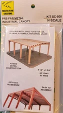 N Scale MASTER FLYER CREATIONS SC-500  Pre-Fab Metal Industrial Canopy kit