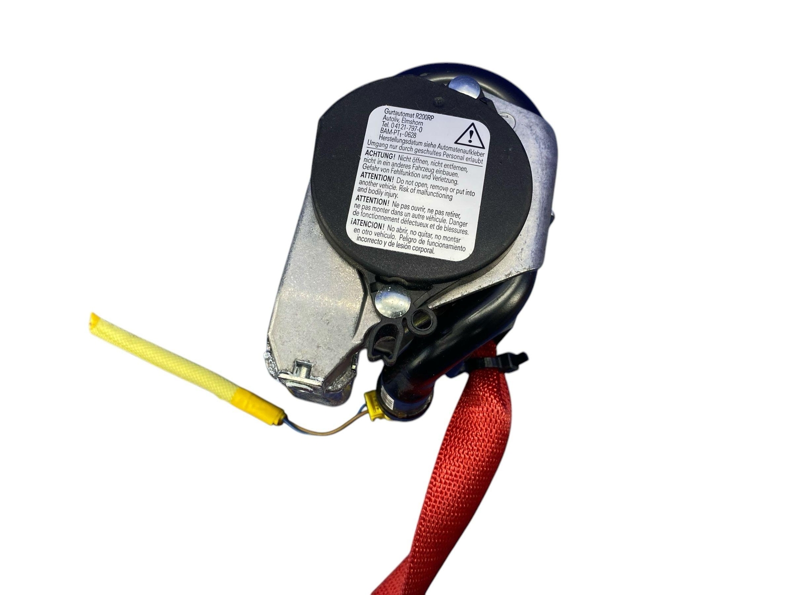 2016-2021 MCLAREN 570S FRONT RIGHT SEAT BELT RETRACTOR ASSEMBLY RED OEM