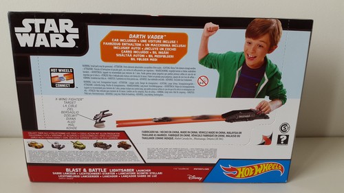 Hot Wheels Star Wars Blast Battle Lichtschwert Starterset Darth Vader NEU & OVP - Picture 2 of 3