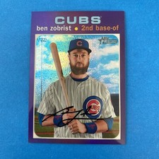 2020 Topps Heritage High Number Hot Box Purple Refractor #THC-505 Ben Zobrist