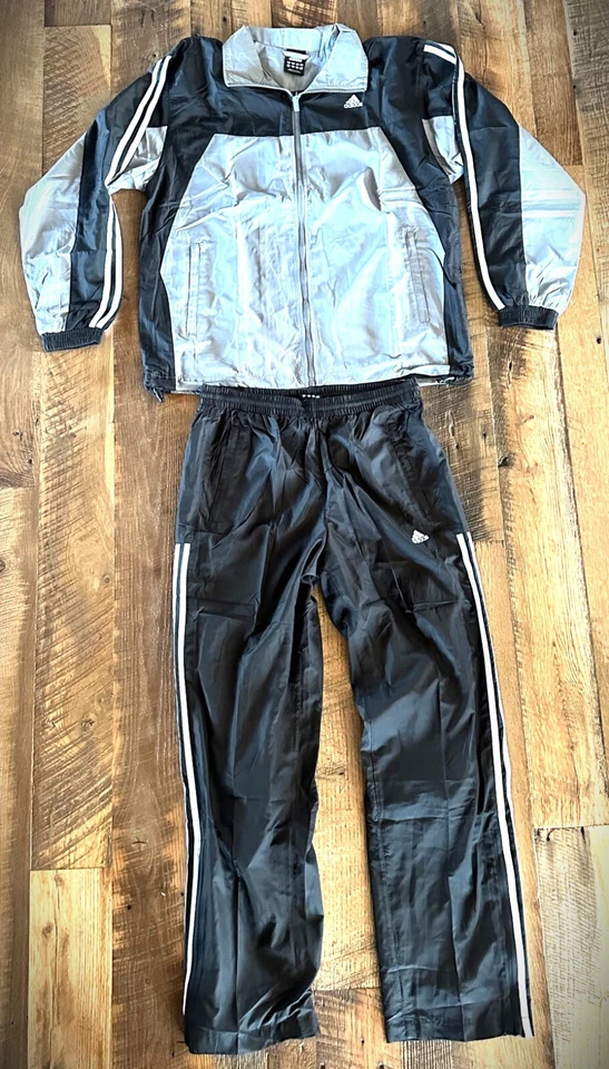 Mens Adidas Track Jacket Suit Top & Pants Wind Breaker Pants Outfit New
