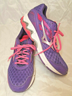 Mizuno Shoes Sneakers Womens Wave Inspire 12 Running Royal Purple Silver US