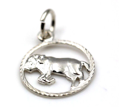 Genuine Small 14.5mm Sterling Silver 925 Aries Pendant / Charm  - Free post