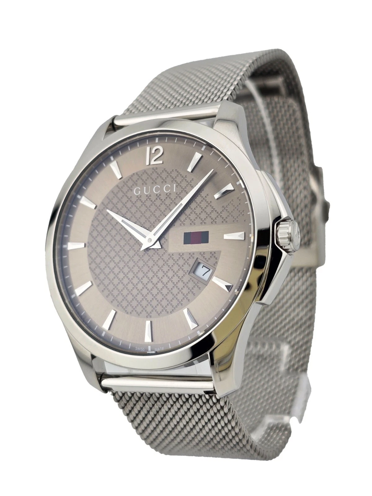 Montre pour homme Gucci G Timeless cadran marron bracelet maille   YA126310A