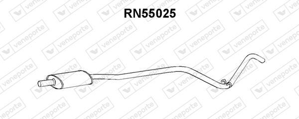 Silencieux intermédiaire Renault Super 5 pour moteurs 1.4 et 1.6 D