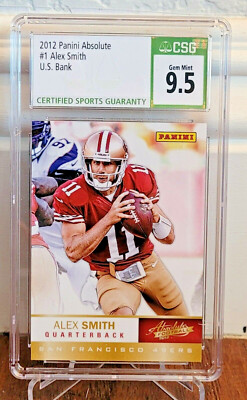 2012 Panini Absolute Football U.S. Bank #1 ALEX SMITH * CSG 9.5 * Gem Mint