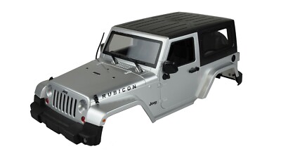 JEEP RUBICON SCALE  1:10 GELÄNDEWAGEN KAROSSERIE SILBER ABS KUNSTSTOFF UVP 87,- 