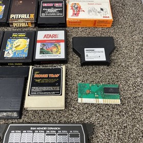 Atari 2600 Intellivision Colecovision Ti99 FOR PARTS OR REPAIR GAME LOT BAD