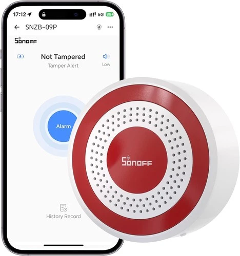 SONOFF Zigbee Smart Siren Indoor 105dB Wireless Alarm for Security & Automation