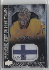 2023-24 SPx UD Black Pride of a Nation /99 Juuse Saros #PON-JS Patch Auto 1e7g