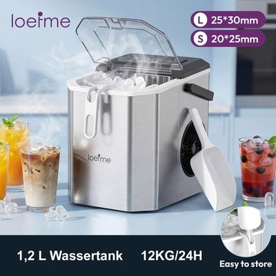 Selbstreinigende Eiswürfelmaschine Eiswürfelbereiter Icemaker 12kg/24h Eiswürfel