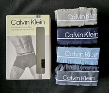 CALVIN KLEIN MICROFIBER 4-PACK LOW RISE MENS TRUNK UNDERWEAR NP27550-NWT